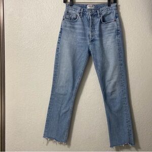 Agolde Riley Jeans Raw Hem Size 26
